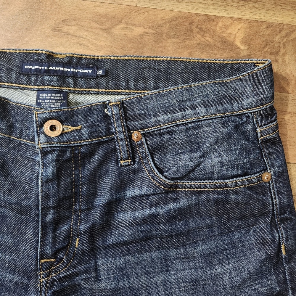Ralph Lauren Sport Dark Wash Denim Jean Shorts Womens Size 29 - Picture 10 of 13